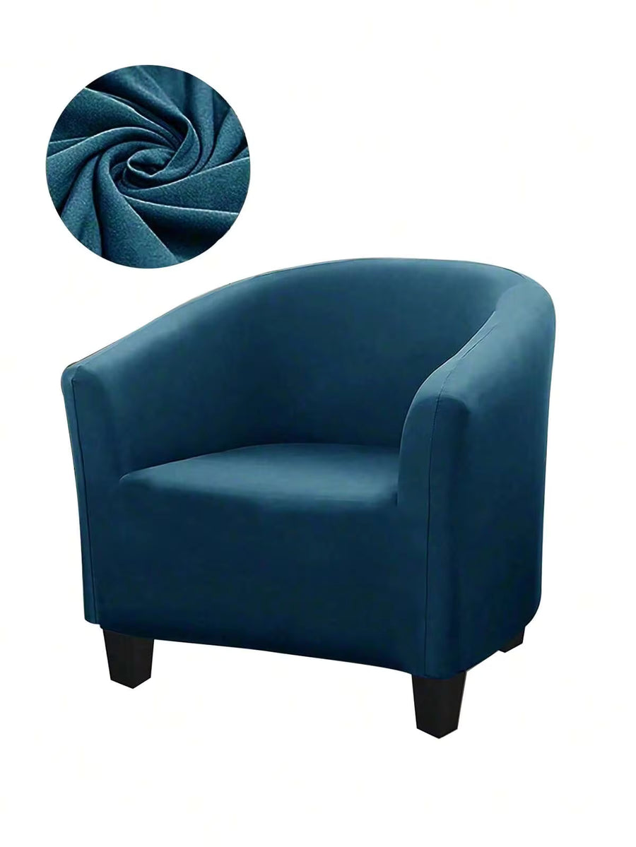 1pc Milk Silk Fabric Elastic Armchair Cover, Stain-Resistant & Wear-Resistant, Single Sofa Cover, Bathtub Chair Cover, Living Room Sofa Protector, Furniture Protective Cover